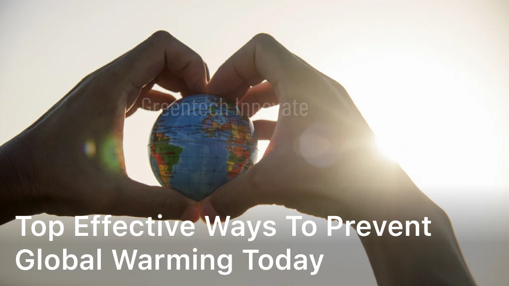 Ways to Prevent Global Warming Today