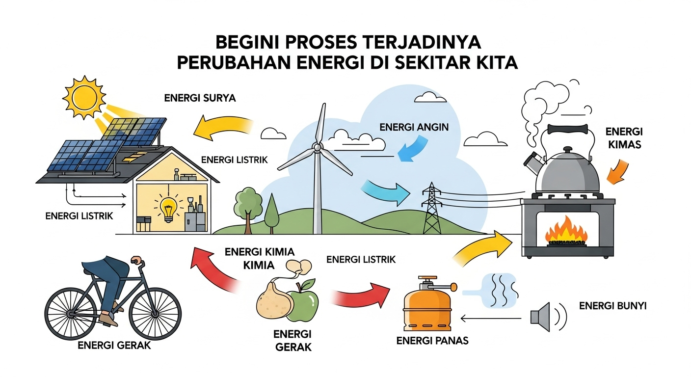 Begini Proses Terjadinya Perubahan Energi di Sekitar Kita