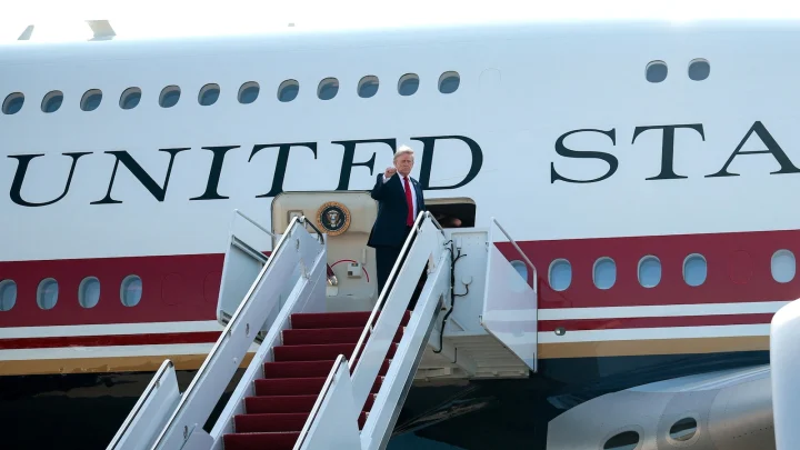 Trump takes 1st flight on Air Force One gifted by Qatar, but retrofitted using taxpayer dollars